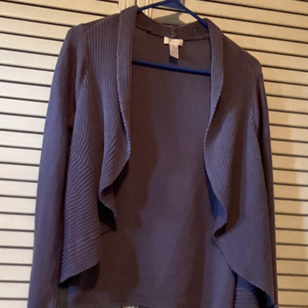 Chico’s ladies lavender open front cardigan  sweater, size 1 or small, REDUCED